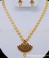 NLC761 - Trendy White Pearl with Black Stone Pendant Party Wear Necklace Earring Set Online