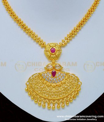 NLC775 - Beautiful Bridal Wear Designer Stone Gold Covering Necklace for Wedding 