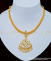 NLC784 - Impon One Gram Gold Simple Five Metal Attigai Necklace for Women