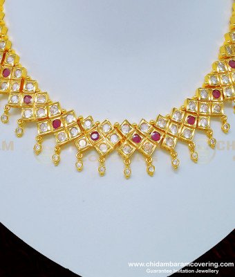 NLC799 - New Wedding Collection First Quality Stone Bridal Impon Choker Necklace Buy Online