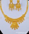 NLC806 - Real Gold Design Good Quality Forming Gold Bridal Wear Necklace with Earring Online 