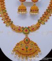 NLC812 - Latest Handmade Bridal Nagas Antique Jewellery Necklace with Jhumkas Buy Online