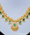 NLC817 - Kerala Traditional Jewellery Stunning Gold Light Weight Each 5 Palakka Mala Necklace Online