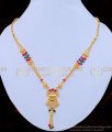 NLC826 - New Model Pink and Green Crystal 3 Line Chain Type Necklace for Women 