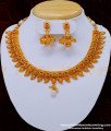 NLC835 - Premium Quality Matte Finish Kemp Stone Imitation Jewellery Mango Necklace Nagas Jewellery Set 