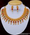 NLC839 - South Indian Temple Jewellery Lakshmi Choker Design Necklace with Earring Combo Set 