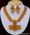 NLC845 - Latest Handmade Kemp Stone Mango Design Nagas Antique Jewellery Set for Marriage 
