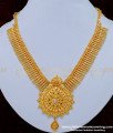 NLC855 - Wedding Gold Necklace Design White Stone Mulla Arumbu Necklace for Women 