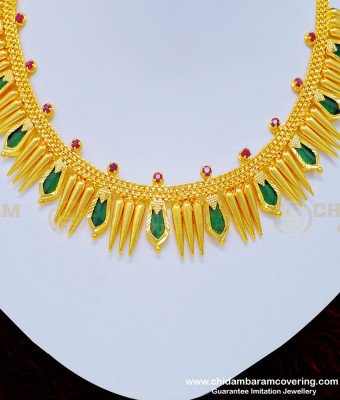 NLC868 - New Model Kerala Mullamuttu With Nagapadam Palakka Necklace Online Shopping 