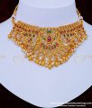 NLC895 - Temple Jewellery Matte Finish Peacock Design Choker Necklace Set for Wedding 