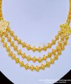 NLC898 - Latest Light Weight 3 Line Necklace 1 Gram Gold Layered Necklace Buy Online