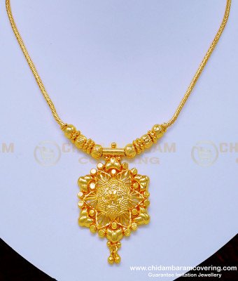 NLC901 - Real Gold Design Simple Light Weight Pure Gold Plated Guarantee Necklace Online
