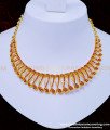 NLC916 - Attractive Party Wear Ruby Necklace Set One Gram Gold Choker Necklace Set for Reception 