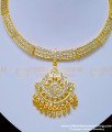 NLC932 - South Indian Wedding Jewellery White Stone Gold Covering Impon Attigai Online 