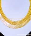NLC939 - Traditional One Gram Gold Lakshmi Kasu Malai Necklace Design for Wedding