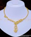 NLC947 - Latest Bridal Wear Yellow Gold Diamond Necklace Set Sri Lankan Wedding Jewellery