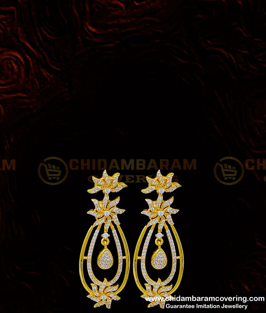NLC947 - Latest Bridal Wear Yellow Gold Diamond Necklace Set Sri Lankan Wedding Jewellery