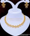 NLC950 - Real Diamond Necklace Design Elegant Finish Party Wear Necklace with Earrings