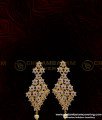 NLC951 - Bollywood Indian Bridal Ad Stone White and Ruby Choker Necklace with Earrings Set