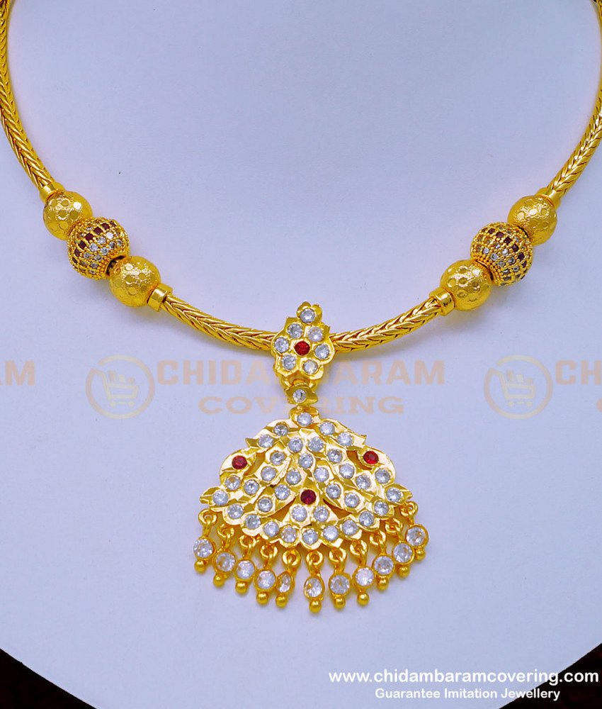 NLC958 - latest One Gram Gold Impon Side Mugappu Balls impon Attigai Buy Online