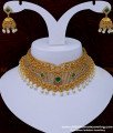 NLC964 - Beautiful Ad Stone Antique Choker Necklace with Pearl
