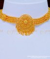 NLC985 - One Gram Gold Flower Dollar With 4 Line Gold Beads Chain Choker Necklace for Wedding  