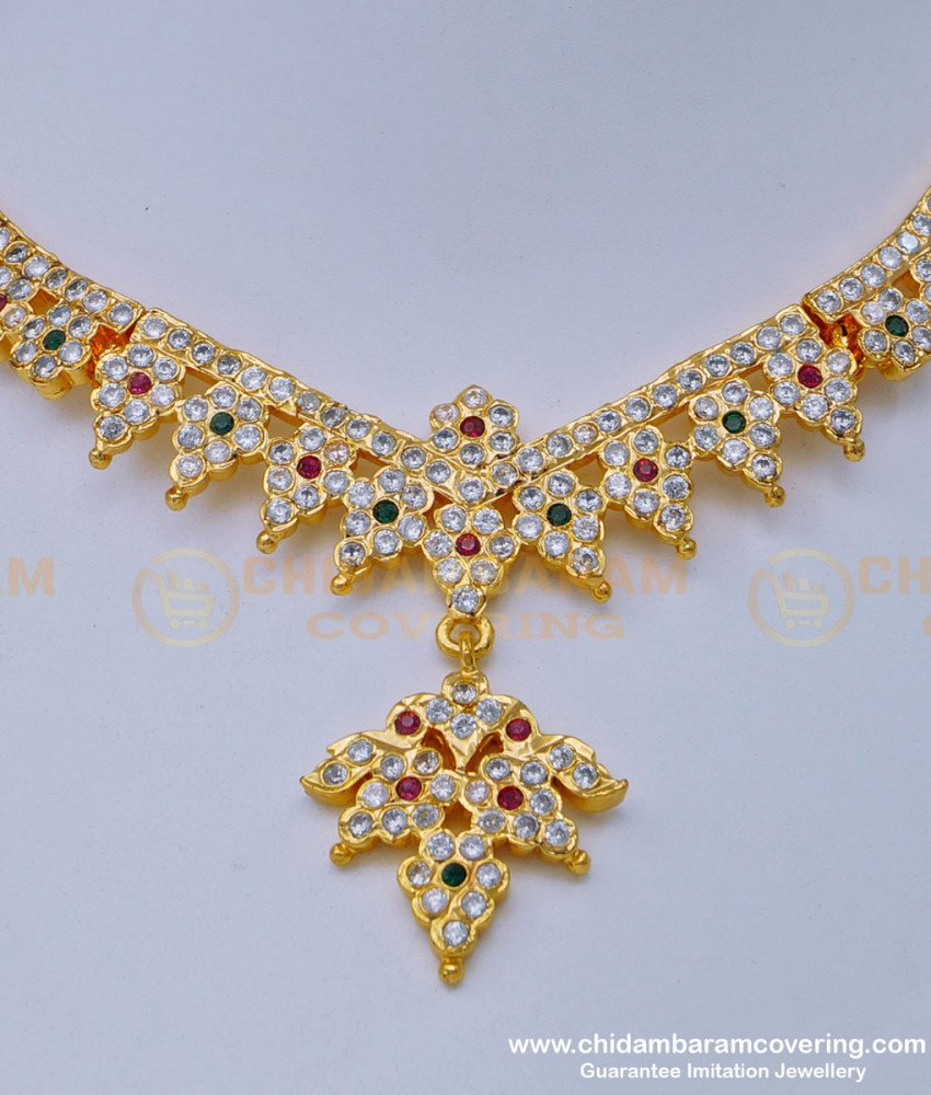 NLC990 - Impon Jewellery Attigai|Impon Necklace|Aimpon|Panchaloha|Panchadhatu|Five Metals
