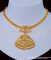 NLC997 - Five Metal Panchaloha Impon Necklace Ad Stone Double Swan Getti Metal Attigai Necklace Online