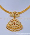 NLC997 - Five Metal Panchaloha Impon Necklace Ad Stone Double Swan Getti Metal Attigai Necklace Online