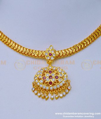 NLC999 - South Indian Jewellery Traditional Gold Design Impon Stone Attigai Buy Online Shopping
