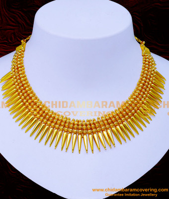 NLC1234 - Traditional Mullamottu Necklace Kerala Jewellery Online