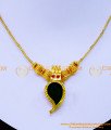 Nlc1237 - Traditional Single Green Palakka Manga Locket Necklace 