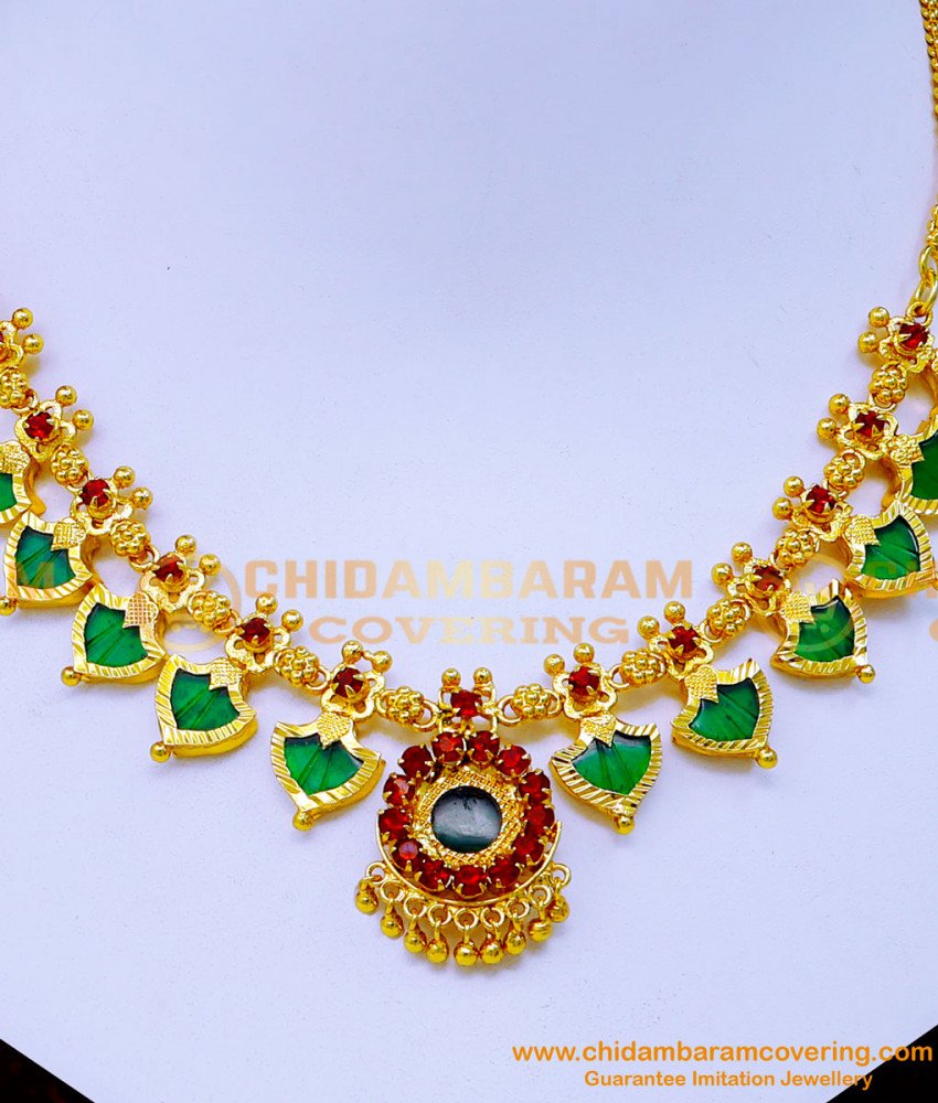 NLC1239 - Palakka Necklace Designs Traditional Kerala Wedding Jewellery Online