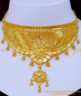 Nlc1241 - Gold Design Gold Forming Traditional Choker Necklace Online
