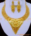 NLC1243 - First Quality 2 Gram Gold Forming Necklace Set for Wedding