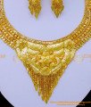 NLC1243 - First Quality 2 Gram Gold Forming Necklace Set for Wedding