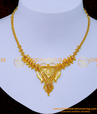 NLC1246 - Gold Plated Simple Gold Necklace Designs for Women