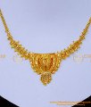 NLC1247 - Light Weight Plain Gold Plated Necklace for Wedding