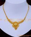 NLC1249 - 1 Gram Gold Plain Simple Necklace Designs for Wedding