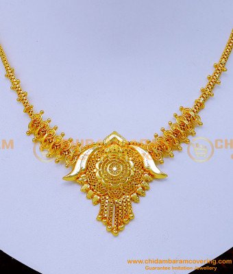 NLC1250 - Simple Necklace Designs Gold Plated Jewellery Online