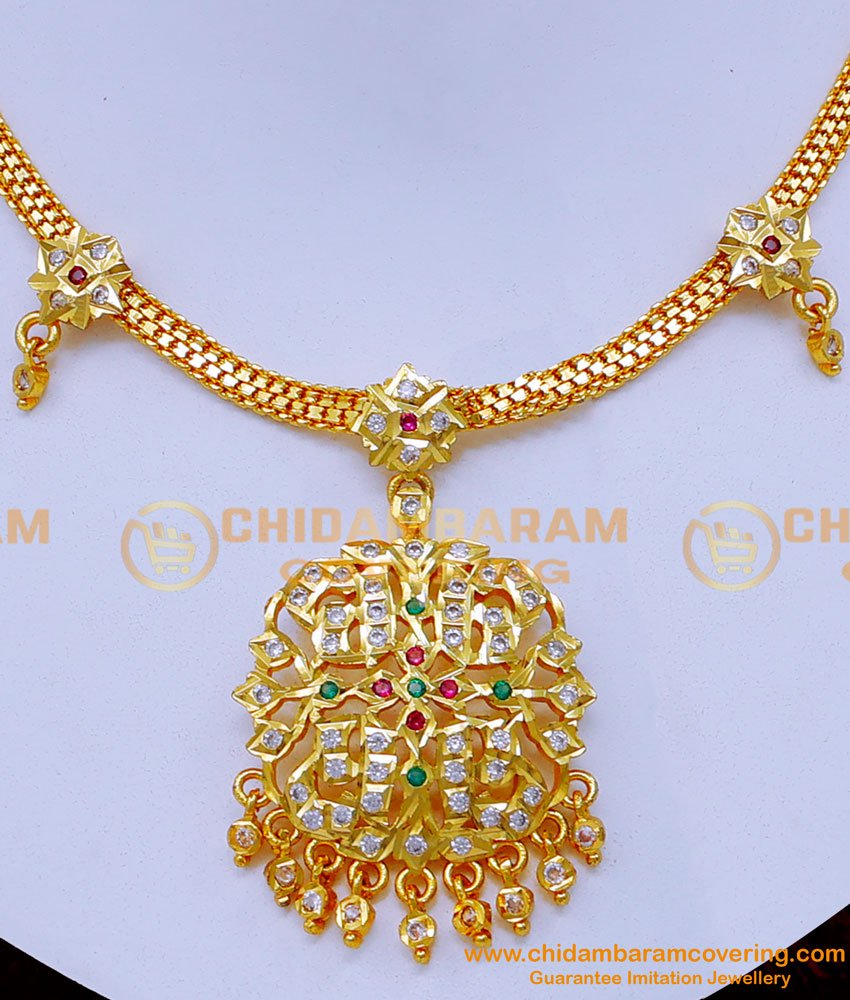 NLC1260 - Traditional Attigai Necklace Designs Impon Jewellery  