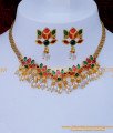 NLC1264 - Beautiful Flower Design Antique Jewellery Choker Necklace Set
