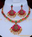 NLC1265 - Latest Kemp Stone Antique Necklace Designs Online Shopping