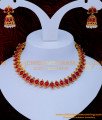 NLC1266 - Trendy Mango Design Kemp Stone Necklace Antique Jewellery Set
