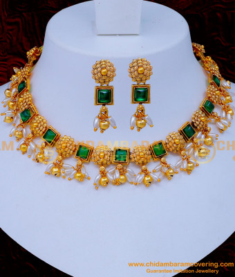 NLC1270 - Elegant Antique Choker Necklace Imitation Jewellery Online