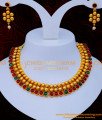 NLC1273 - Latest Models Antique Necklace Designs with Earrings Online
