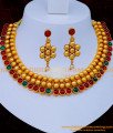 NLC1273 - Latest Models Antique Necklace Designs with Earrings Online