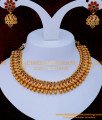 NLC1274 - Unique Wedding Antique Gold Necklace Designs for Ladies 