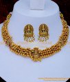 NLC1278 - Wedding Antique Gold Jewellery Necklace Designs with Earrings