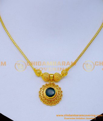 Nlc1283 - Simple Gold Plated Kerala Necklace Design for Women